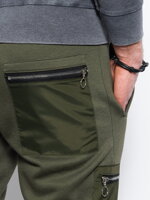Pánské tepláky Ombre P917 - khaki